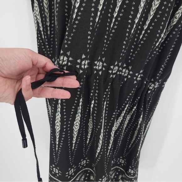 Tory Burch Bologna Knit Mini Dress Aztec 100% Pima Cotton Drawstring - Picture 8 of 11